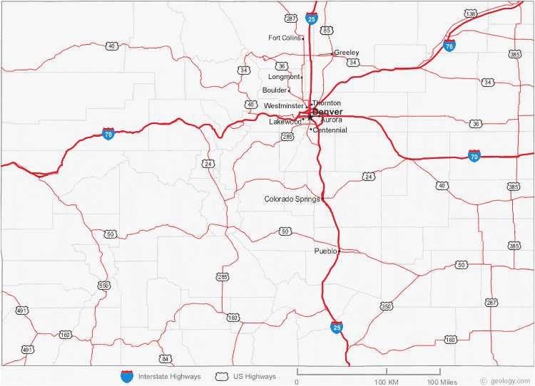 colorado highway map luxury pueblo colorado usa map best map us