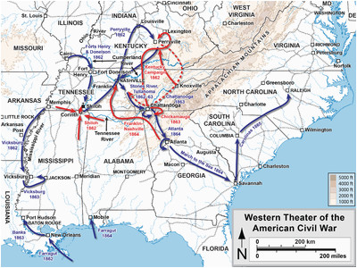 western theater of the american civil war wikipedia