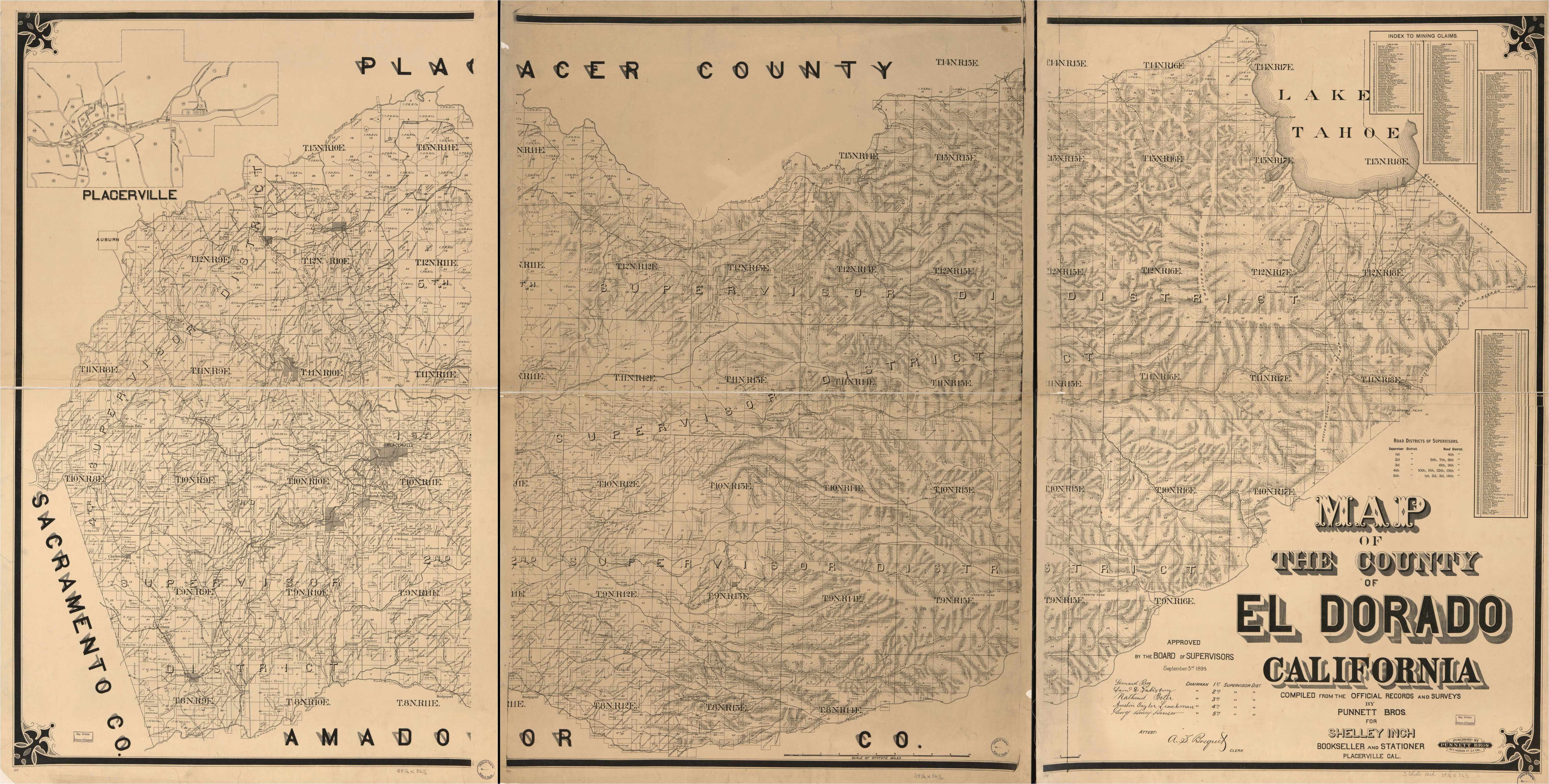 map california elegant el dorado county california map