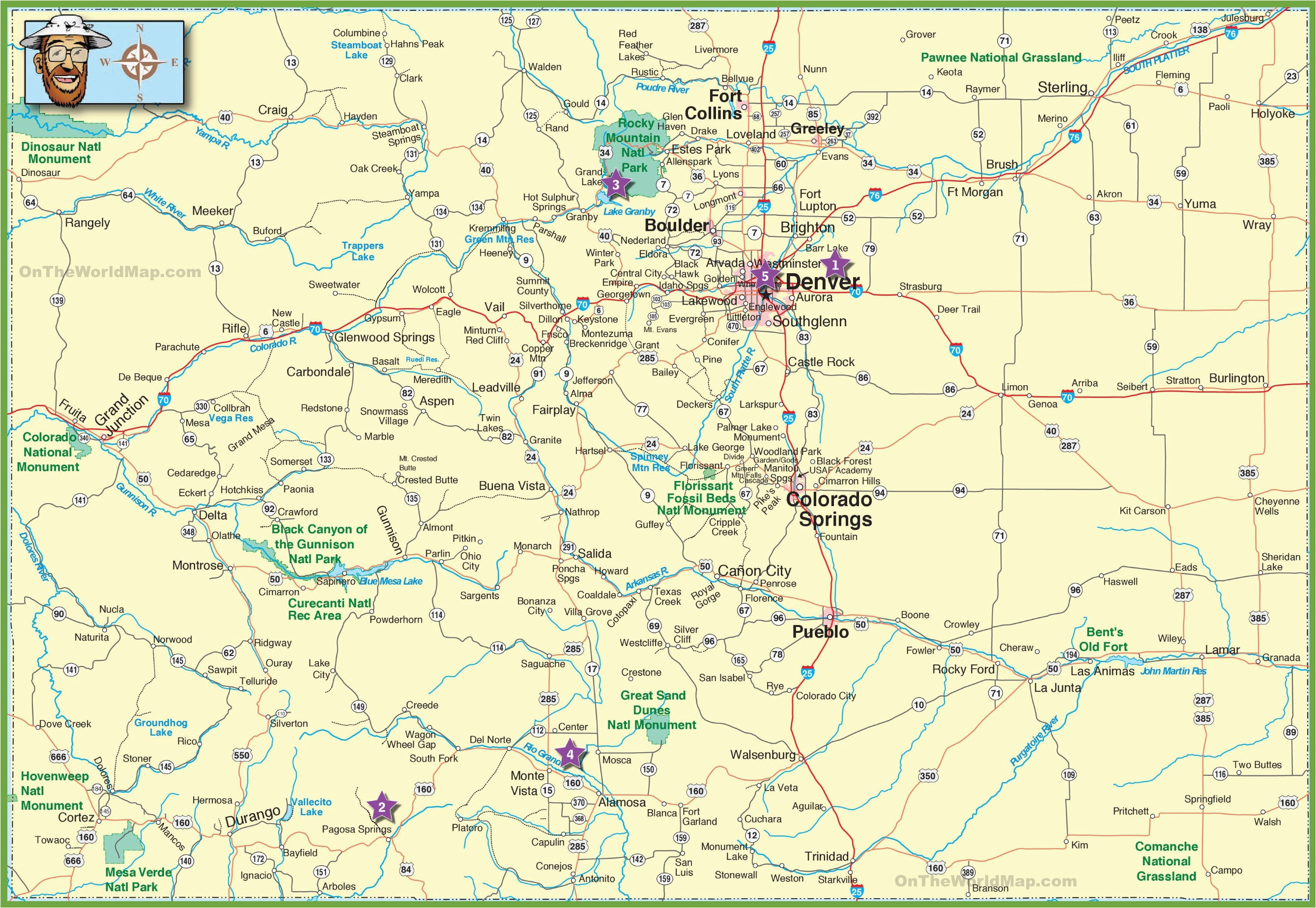 map california highways and freeways outline colorado map with fresh