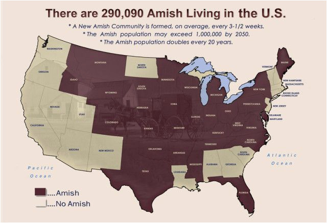 map of the amish living in the usa amish and mennonite amish