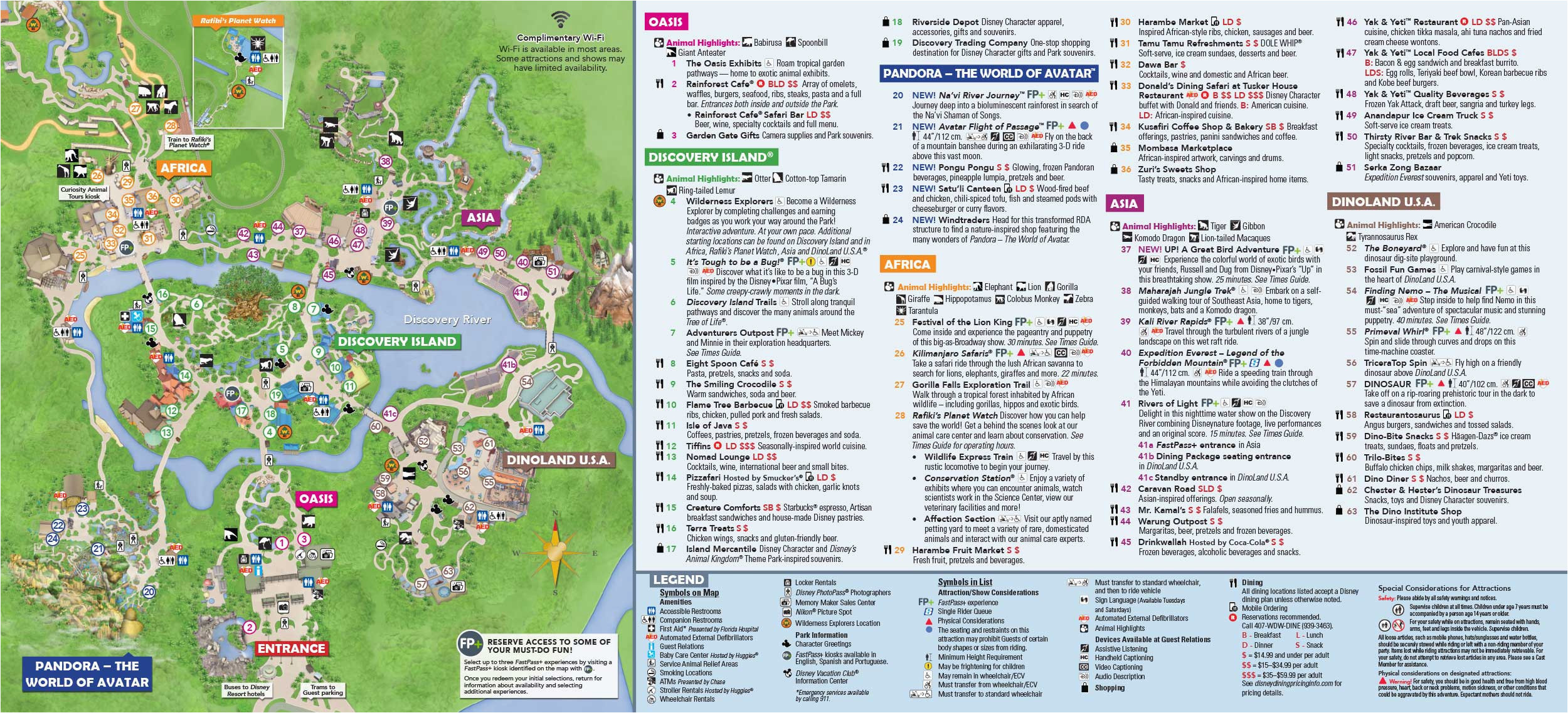disney s animal kingdom map theme park map wide resolution
