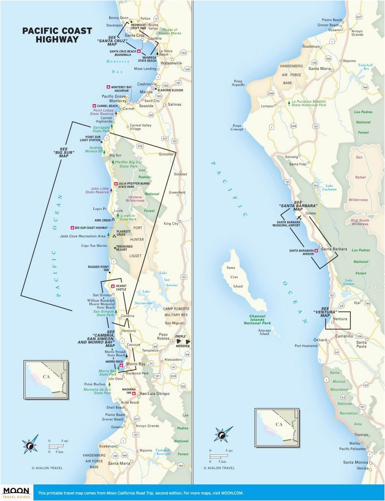 pacific coast highway california map ettcarworld com