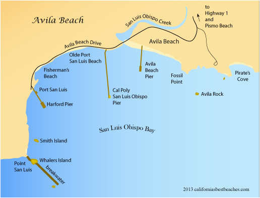 avila beach ca map the best beaches in the world