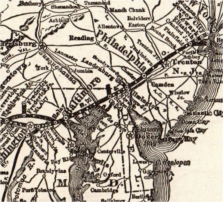 details about 1907 antique baltimore ohio railroad map railway map