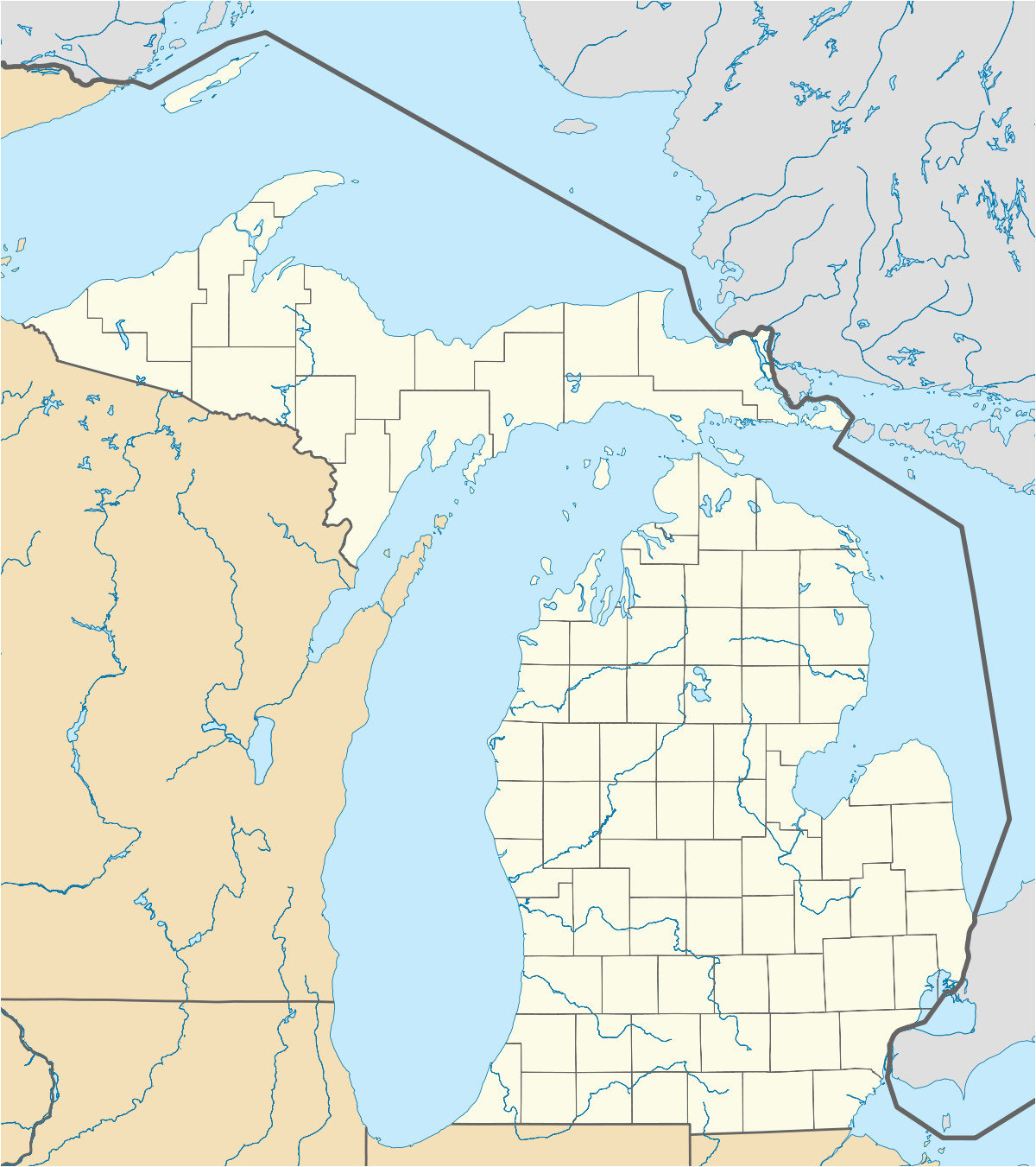 michigan map with cities and counties maps directions
