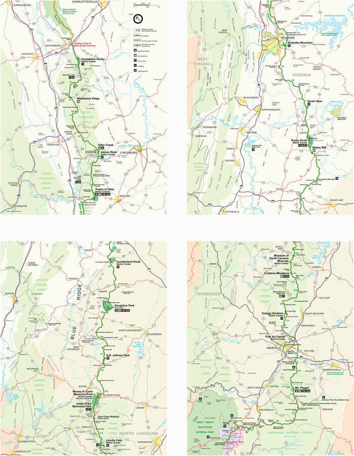 blue ridge parkway maps