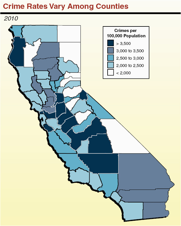 California Crime Rate Map California S Criminal Justice System A Primer Of California Crime Rate Map 