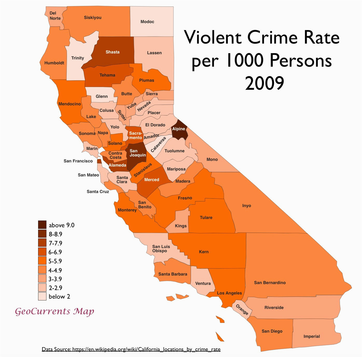What City Has The Highest Crime Rate In California 2022 - Printable ...