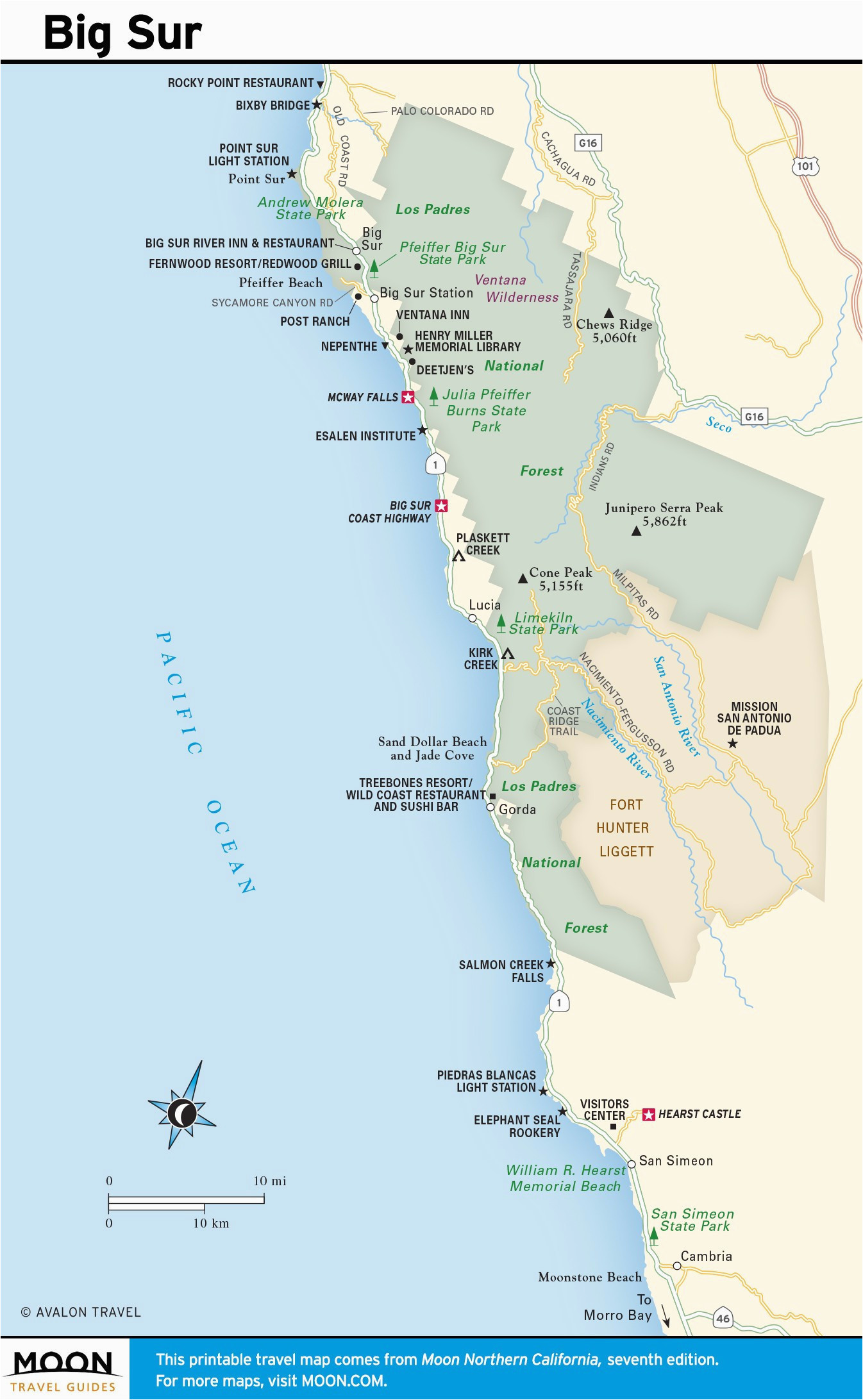 map northern california coastline ettcarworld with names california