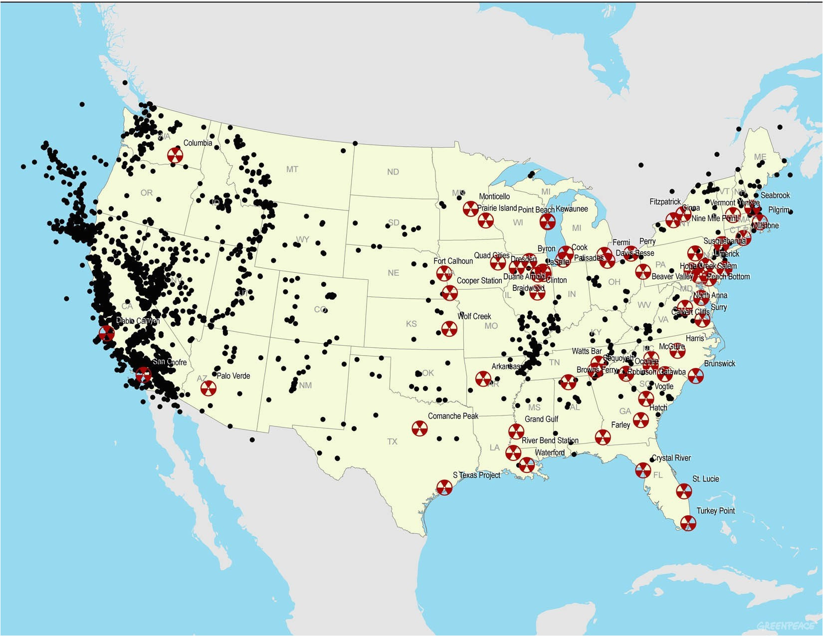 map of nuclear power plants in the united states valid us nuclear