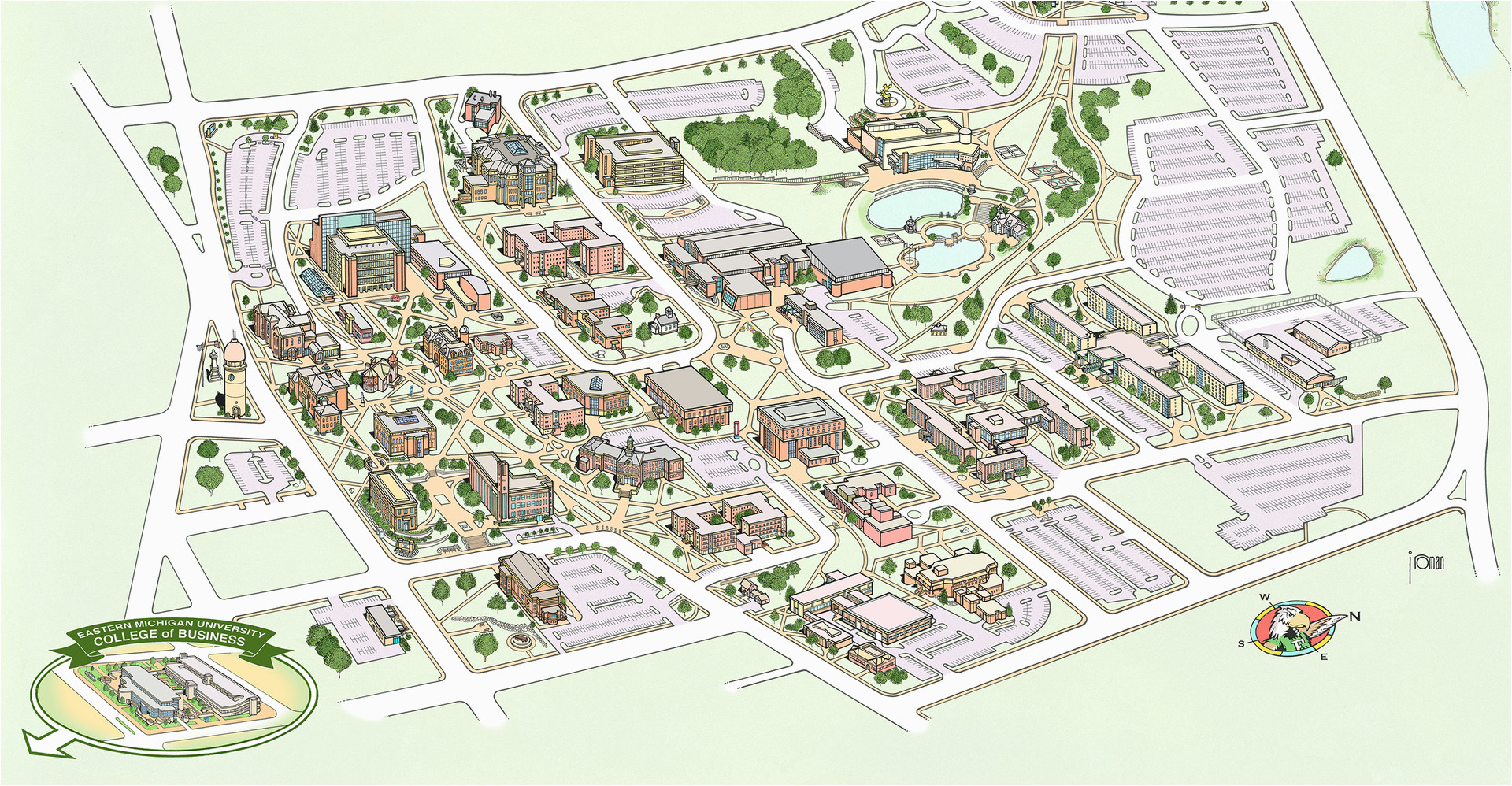 Michigan University Campus Map