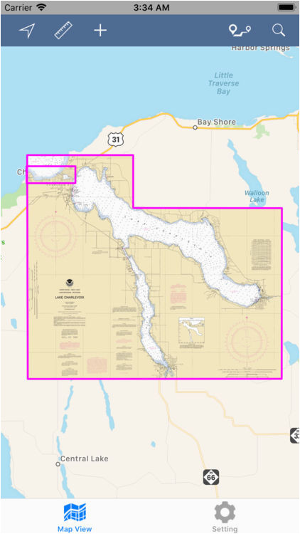 Charlevoix Michigan Map Lake Charlevoix Michigan by Vishwam B