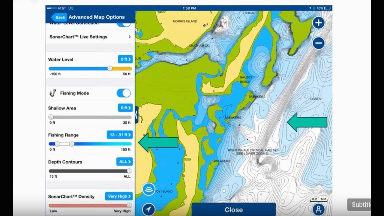 how to find fishing spots using navionics bottom contour maps
