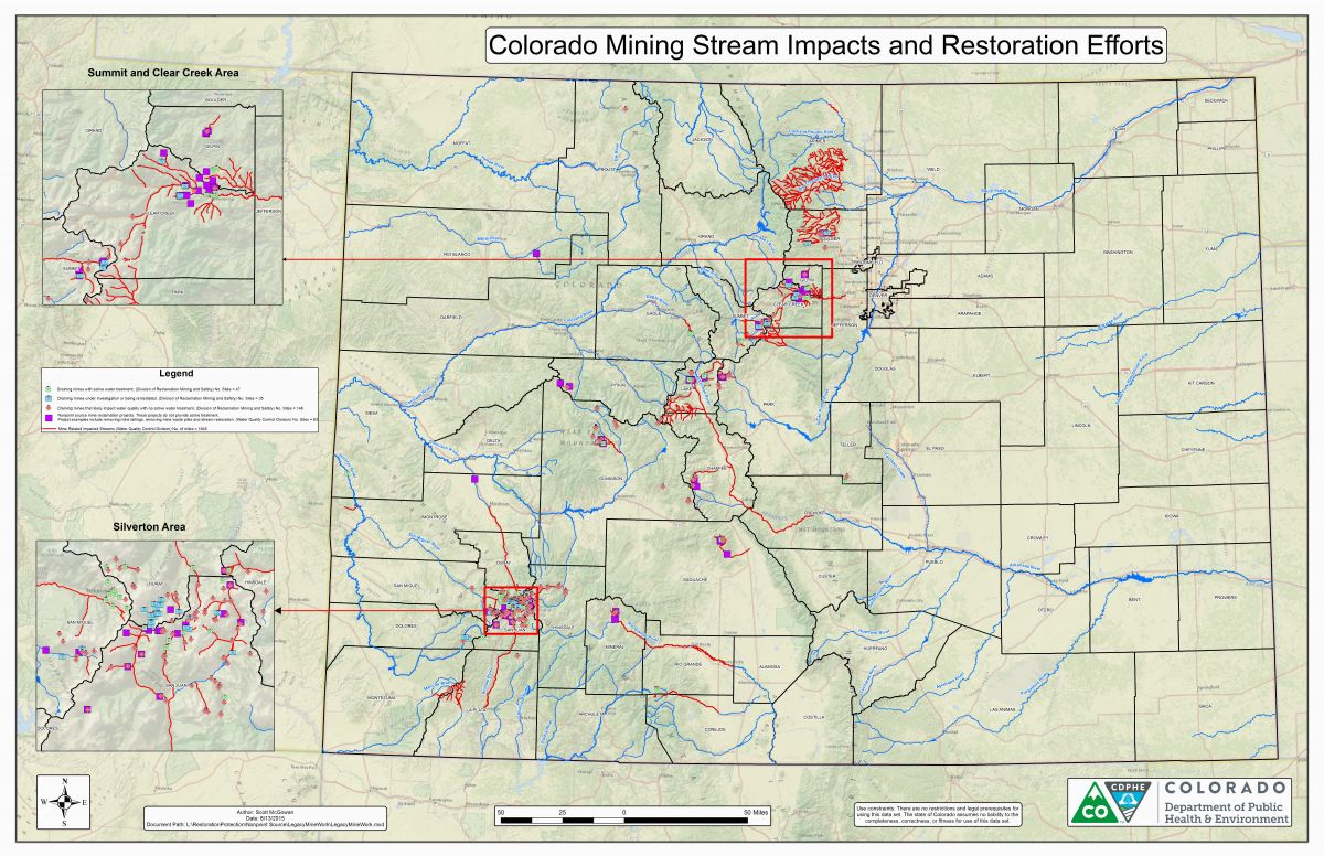 Colorado Abandoned Mines Map Mine Maps Chicago Lakefront Trail Map Map ...