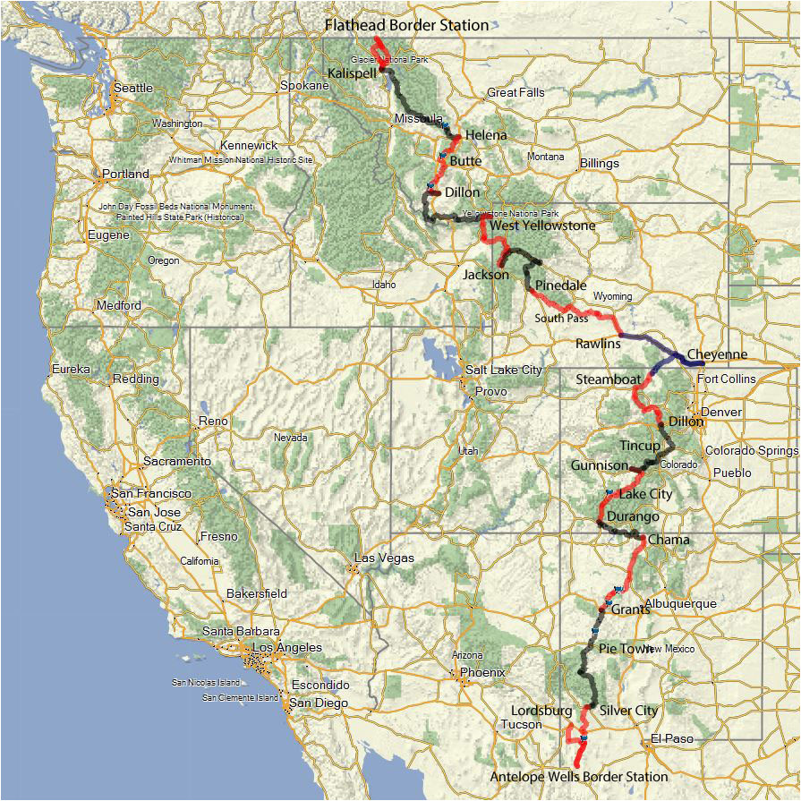big sky trail map lovely efacbfe o d fresh continental divide trail