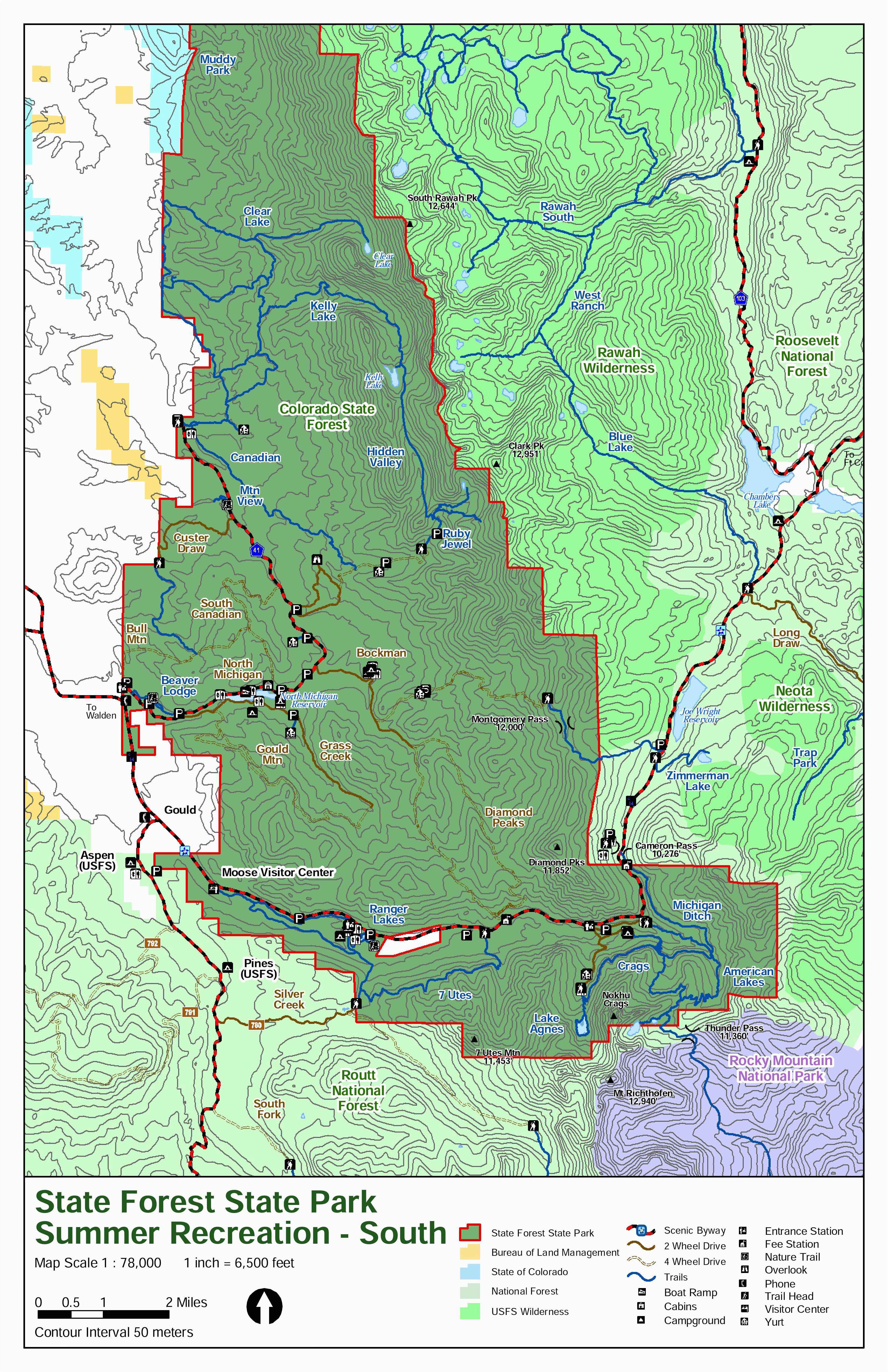 Colorado National Forest Map