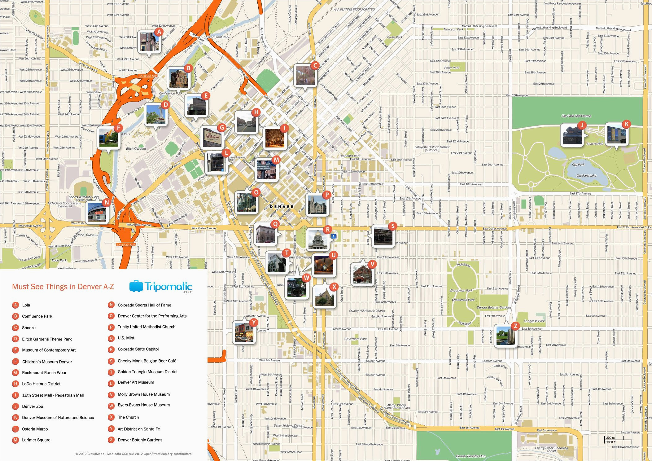 Colorado Points Of Interest Map | secretmuseum
