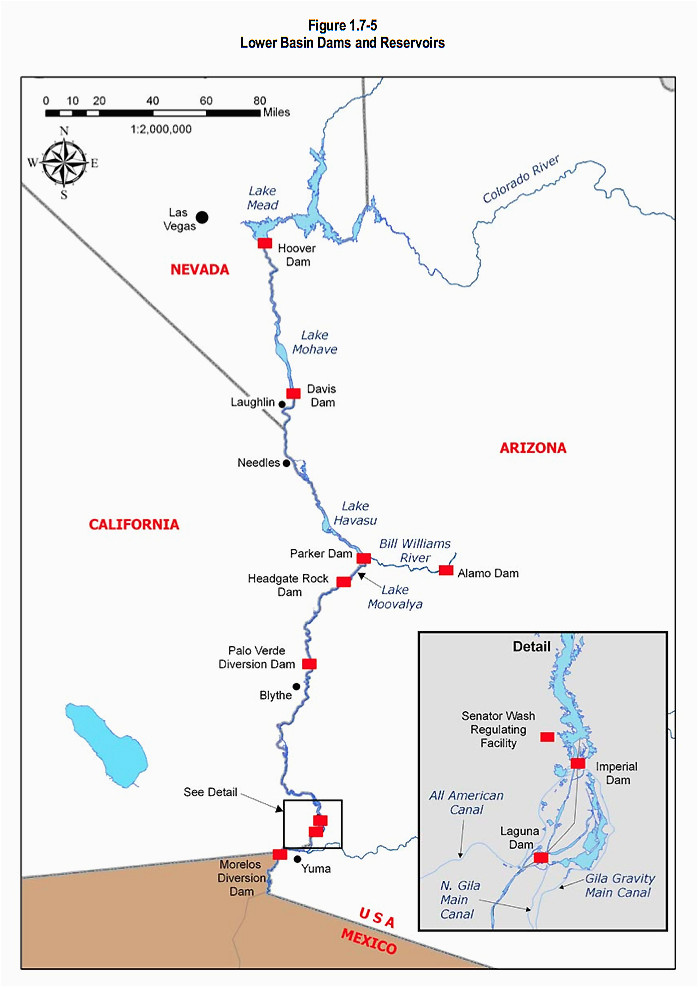 Colorado River Dams Map