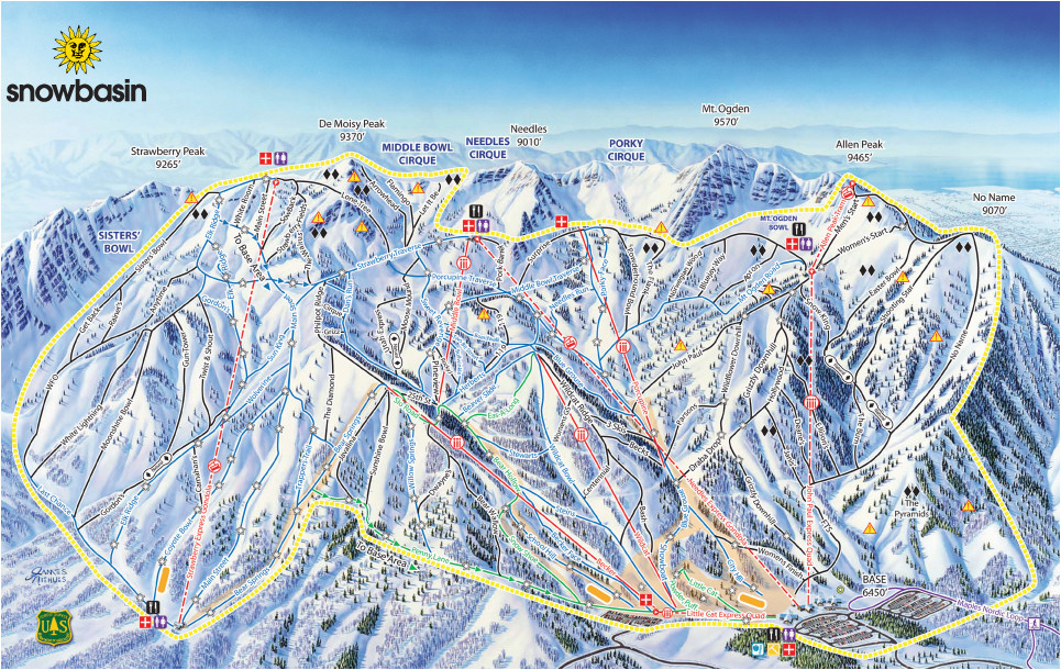 trail maps for each of utah s 14 ski resort ski utah