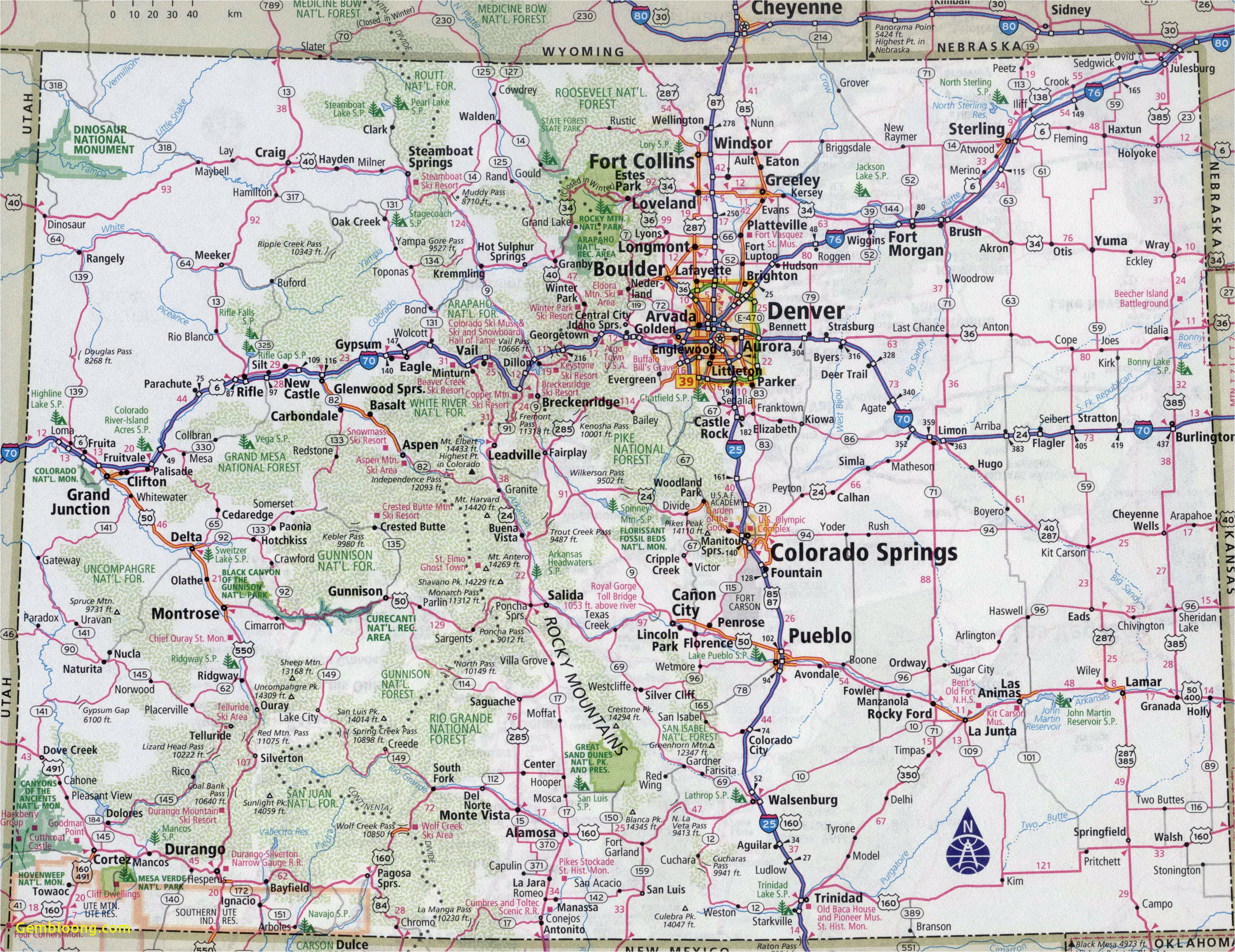colorado highway map awesome colorado county map with roads fresh