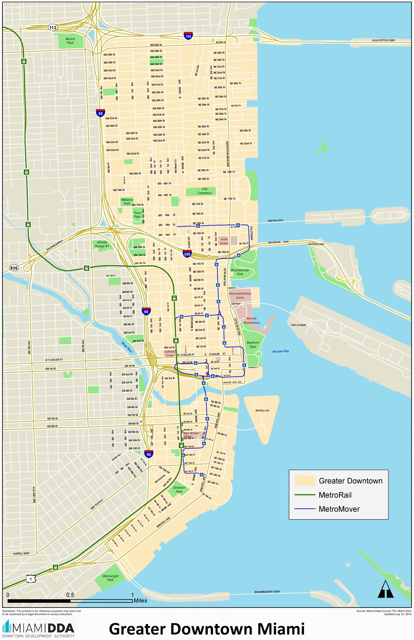 miami downtown map