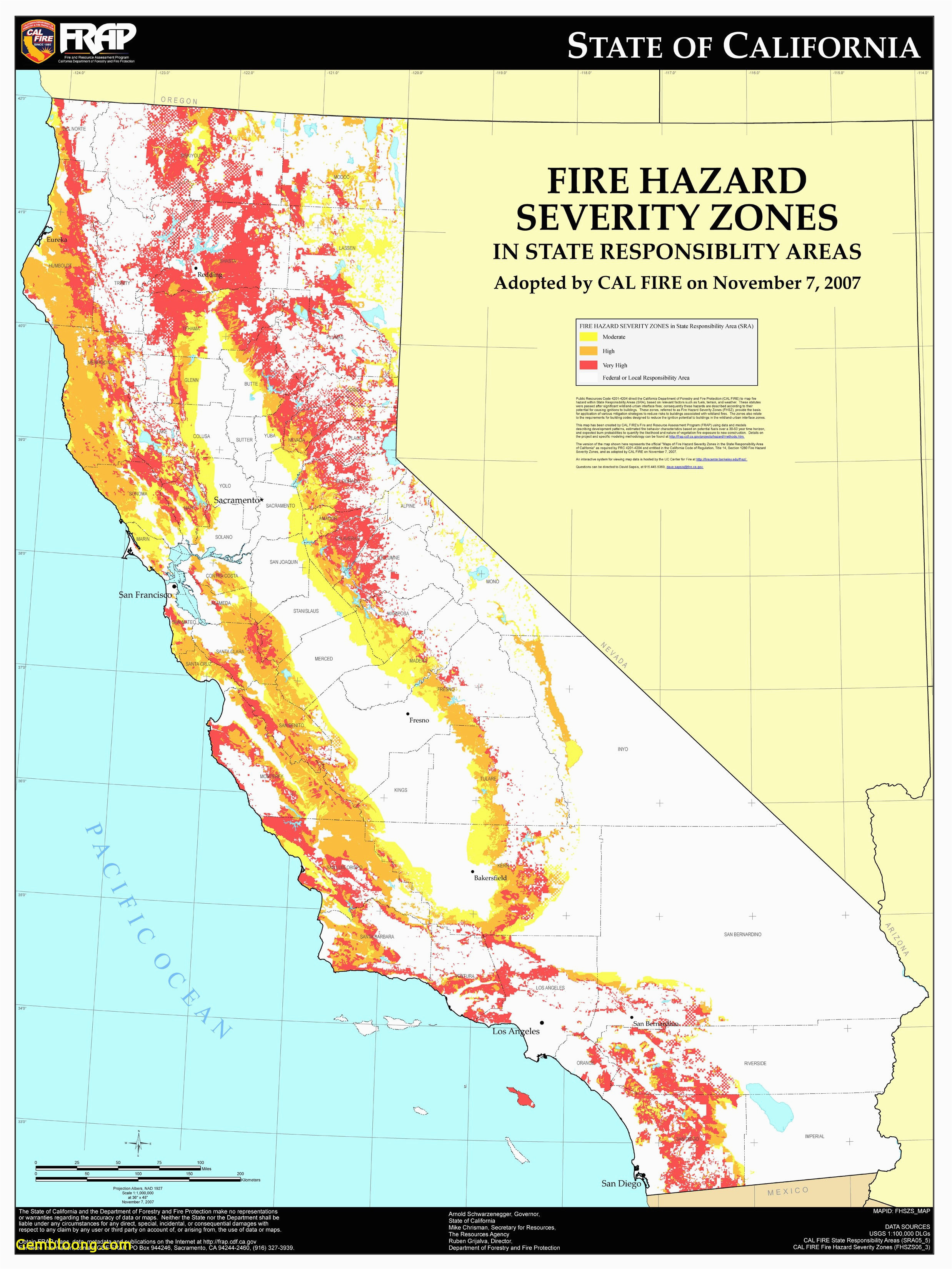 wildfires in california map
