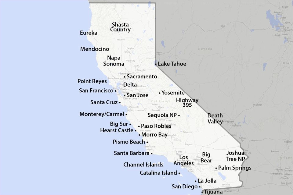 maps of california created for visitors and travelers