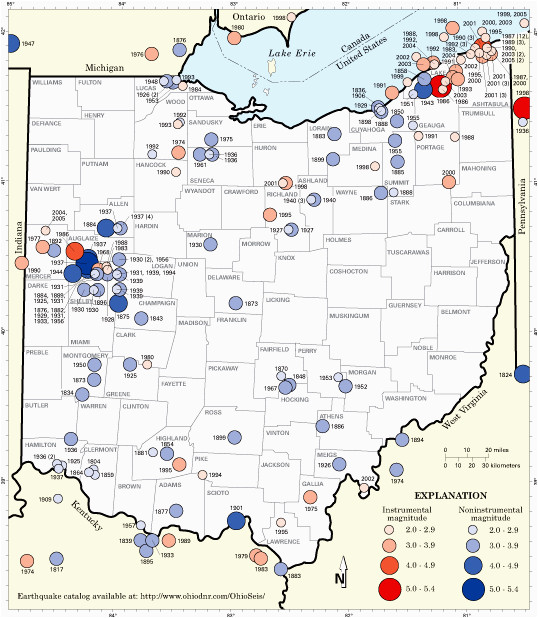 Fault Lines Ohio Earthquake Map - United States Map