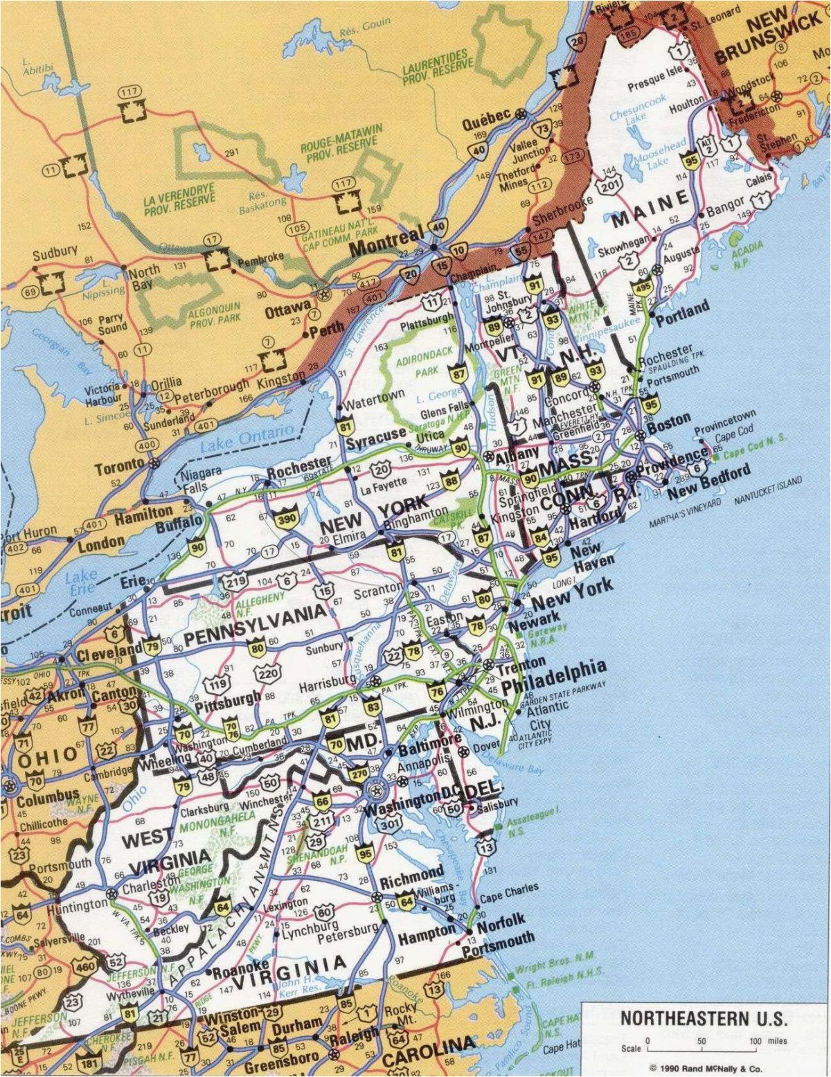 Eastern Ohio Map Us East Coast Interstate Map Best Map Eastern Seaboard ...