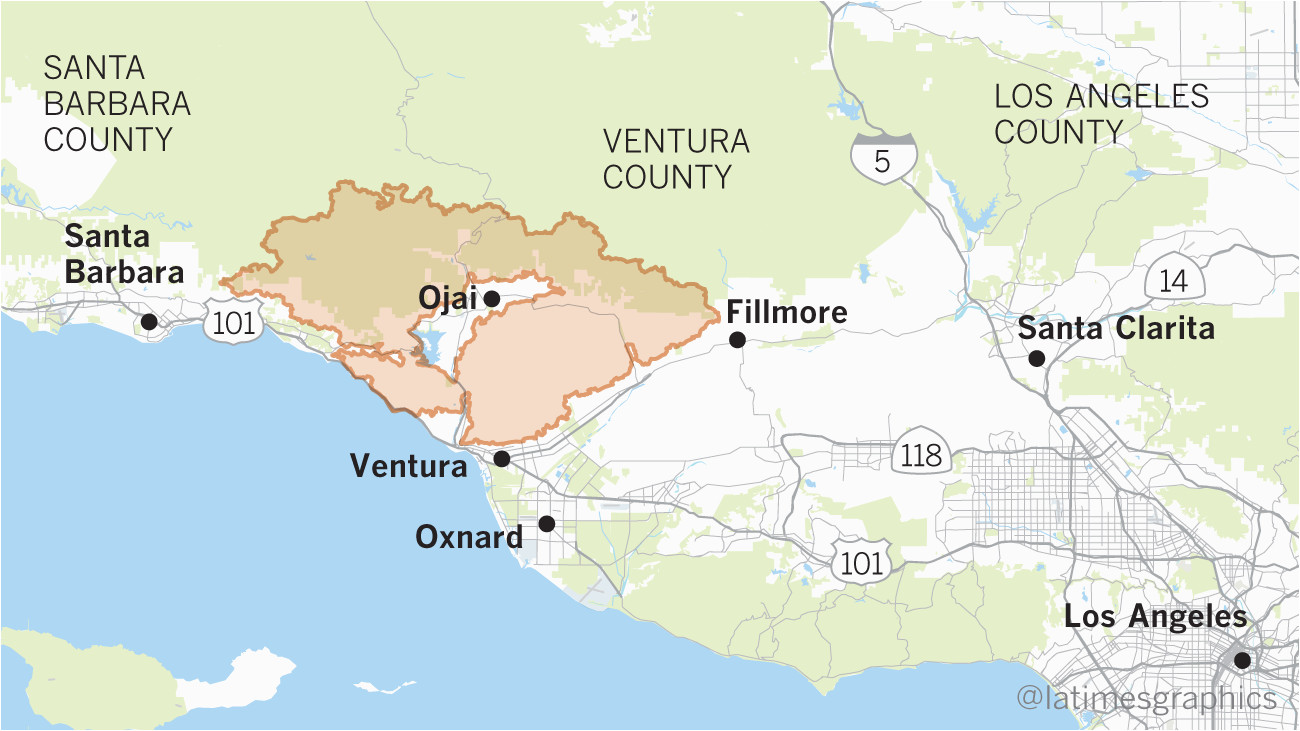 maps show thomas fire is larger than many u s cities los angeles