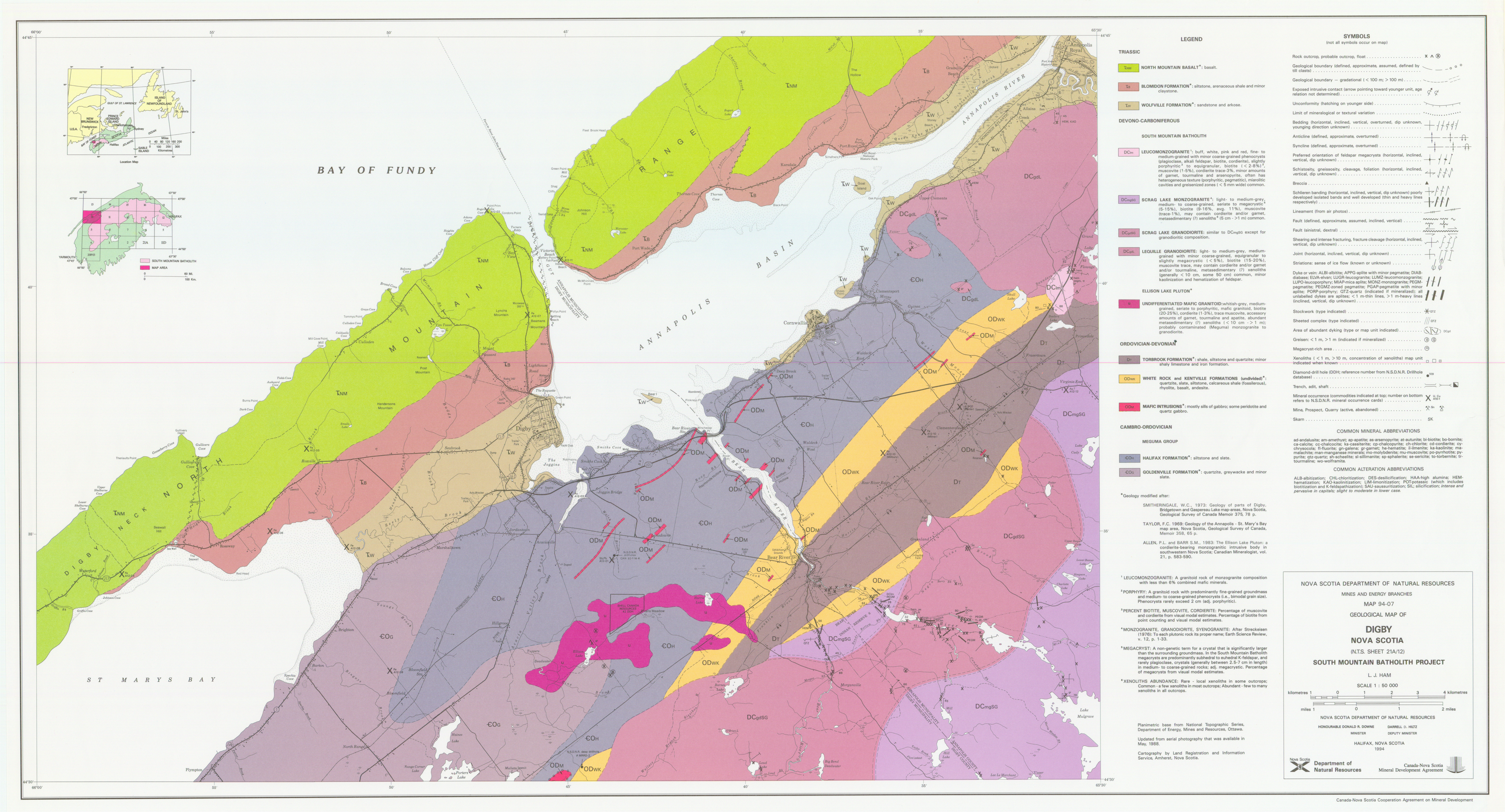 geological map of digby novascotia ca