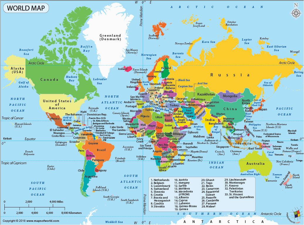 world map a map of the world with country name labeled