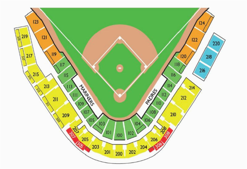 mariners padres seating chart for peoria spring ball