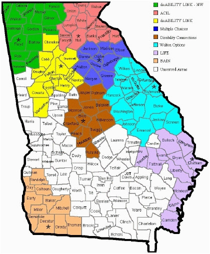 Map Of Georgia Counties With Cities