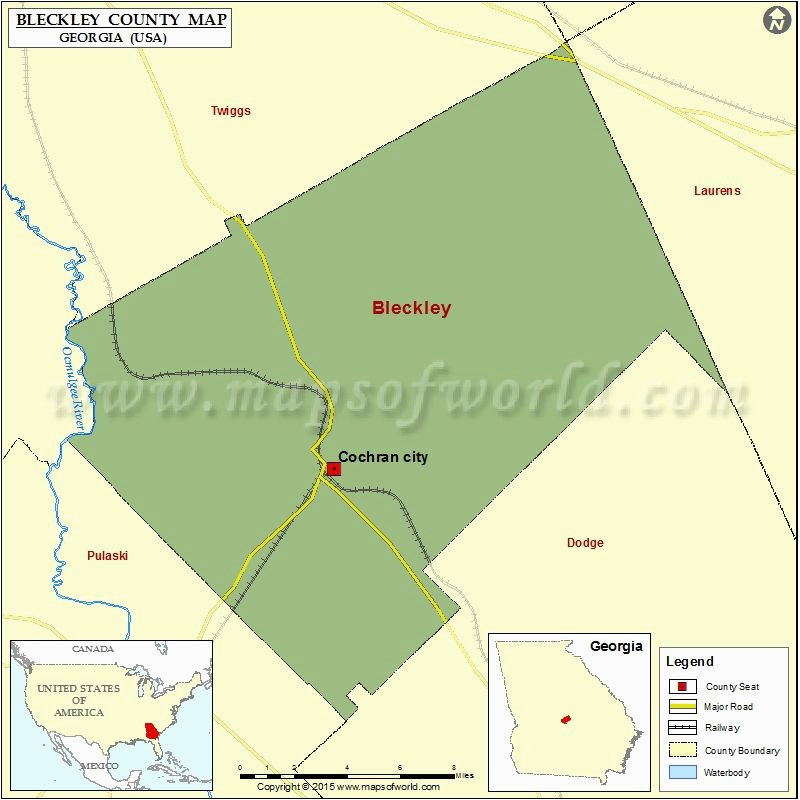 map of bleckley county in georgia usa county map pinterest