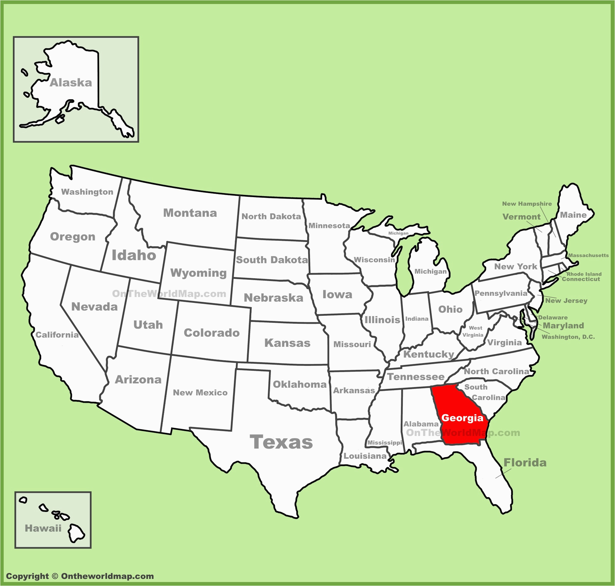 georgia state maps usa maps of georgia ga