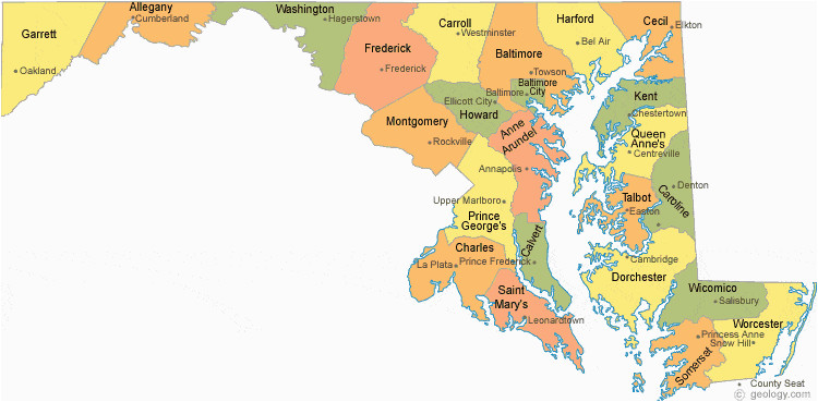 maryland county map