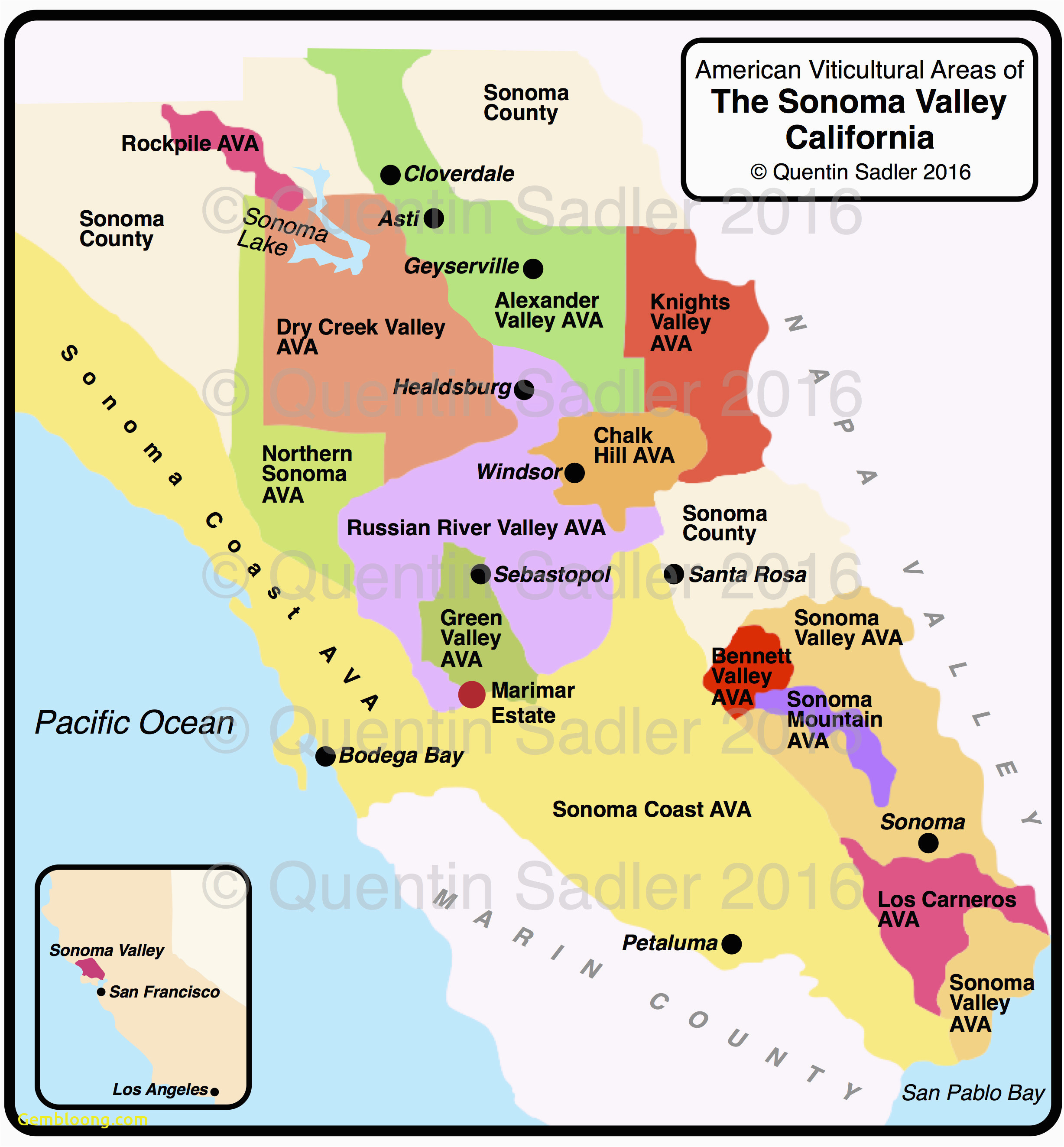 sonoma county california map unique southern california attractions