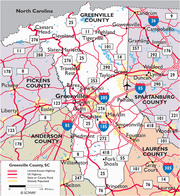 maps of greenville county south carolina