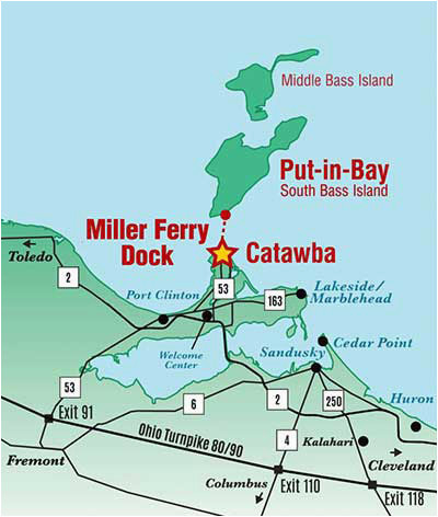 miller ferry lowest fares to put in bay middle bass island ohio