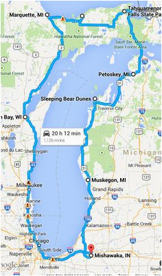 Lake Michigan Circle Tour Map | Living Room Design 2020