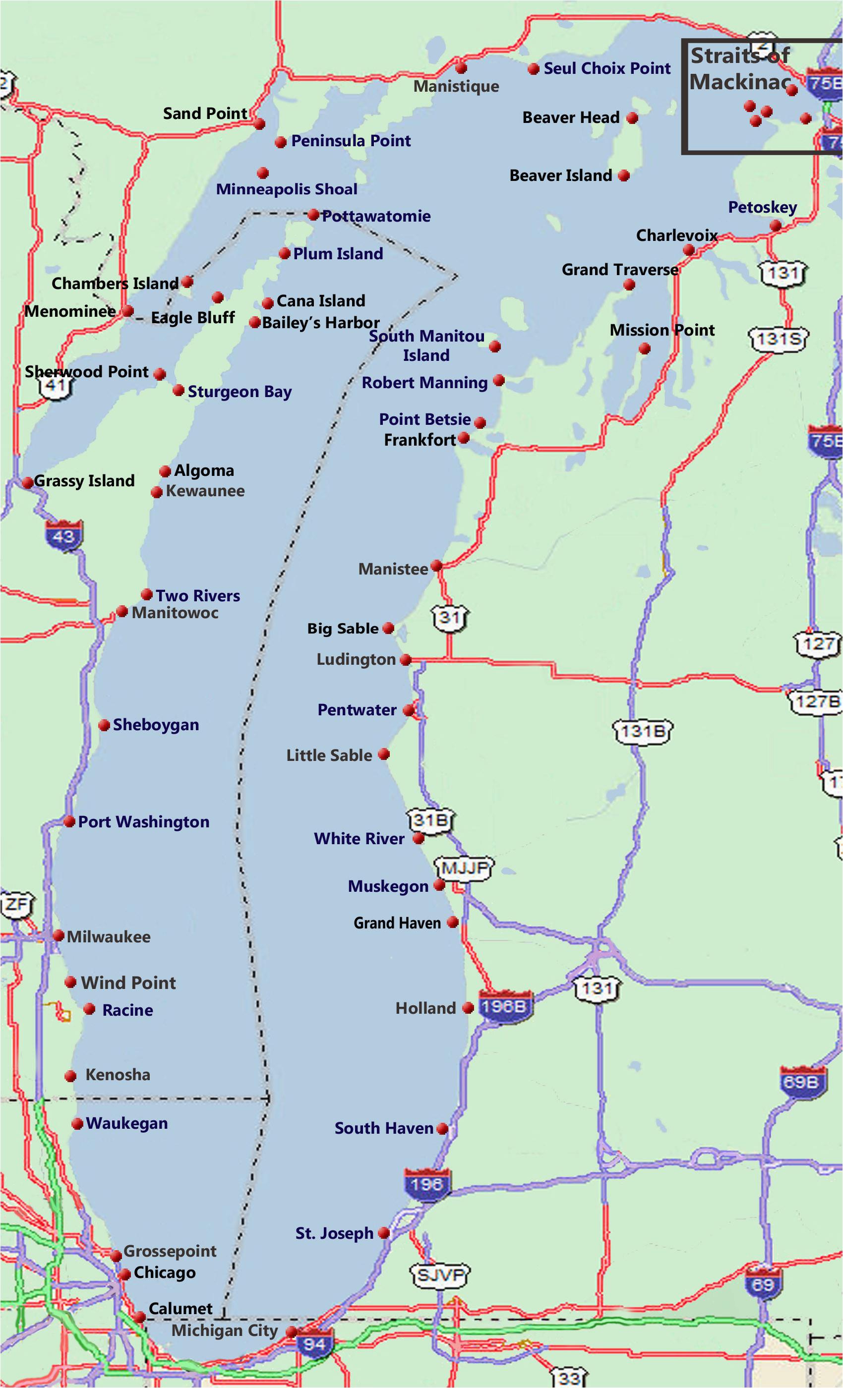 26 lastest map michigan lakes bnhspine com
