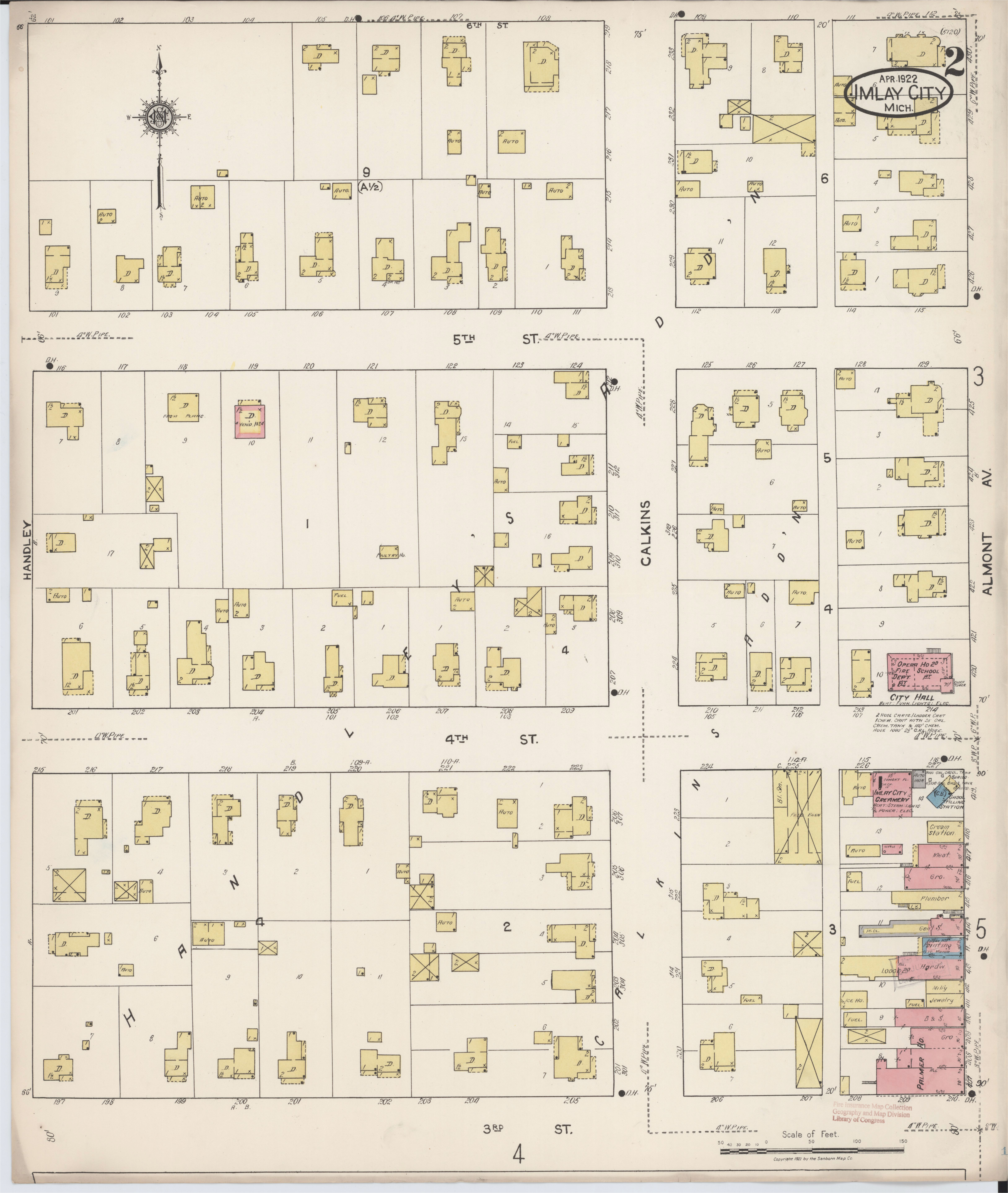 file sanborn fire insurance map from imlay city lapeer county