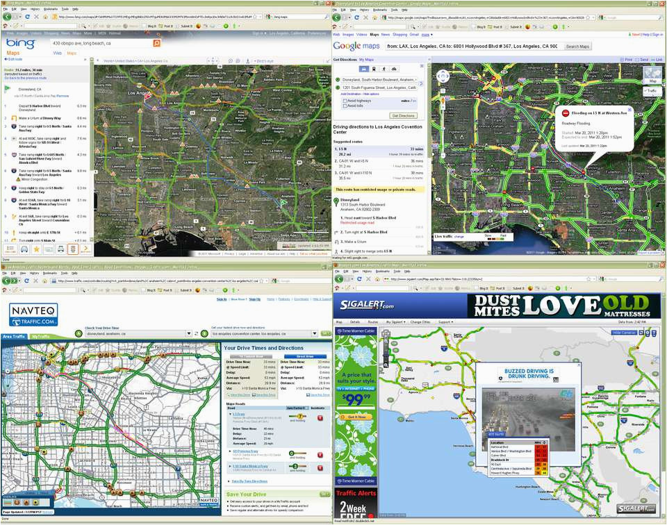 best los angeles traffic maps and directions