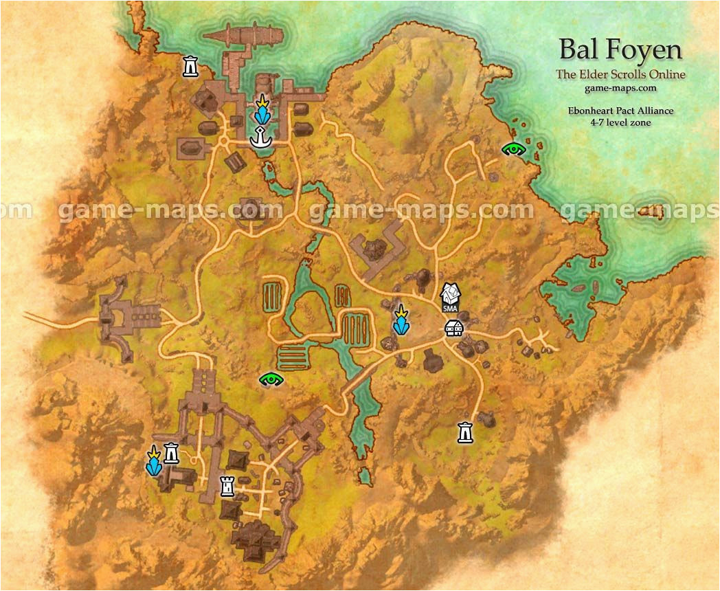 bal foyen zone map coastal city in ebonheart pact alliance near