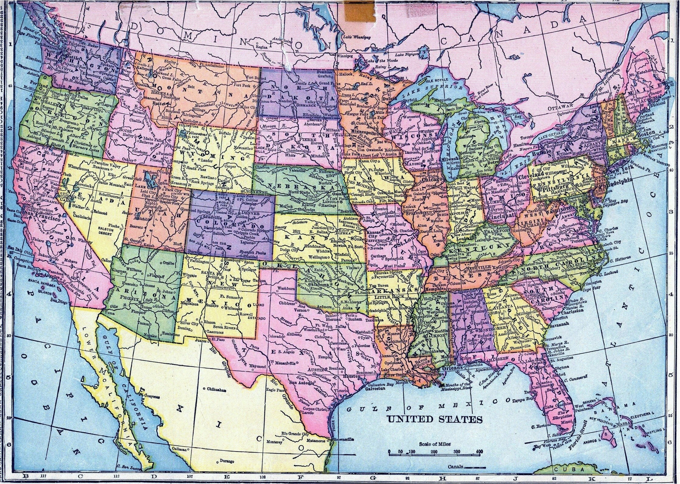 united states map with longitude and latitude new map west coast