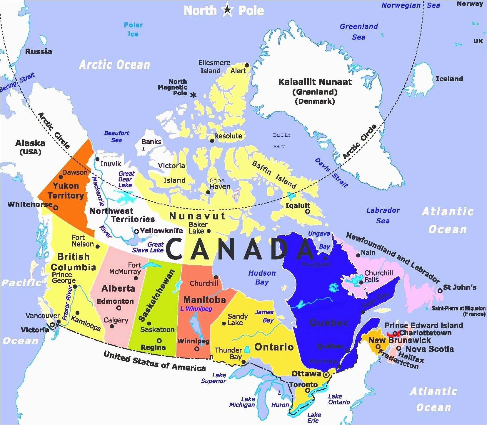 us canada map with major cities new us and canada city map valid