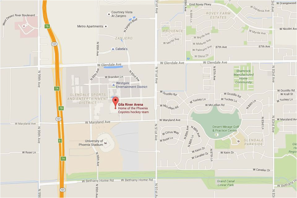 gila river arena address map directions tickets