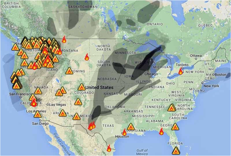 wildfire smoke map august 31 2015 wildfire today